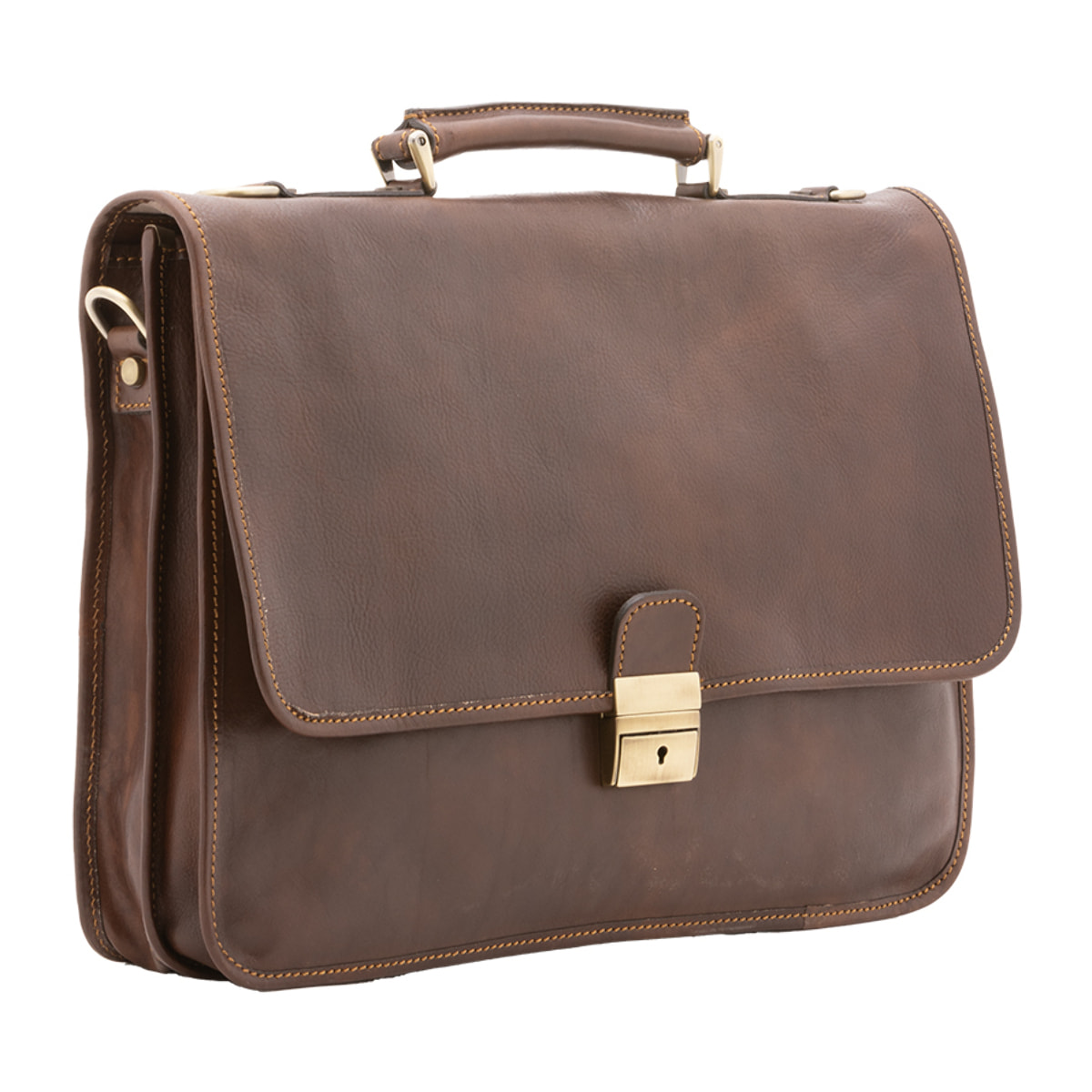 Borsa a mano  unisex In Vera pelle Made in Italy 40x30x6 cm