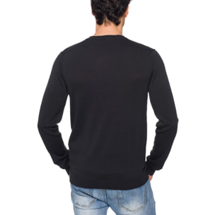 Cardigan Hot Buttered Koorana cuello redondo Negro