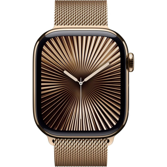 Montre connectée APPLE WATCH Serie 10 46mm Titane Or Loop Cellular