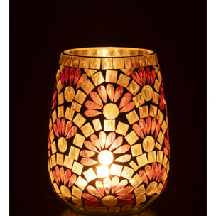 J-Line Chandelier - verre - blanc cassé/jaune chaud - large