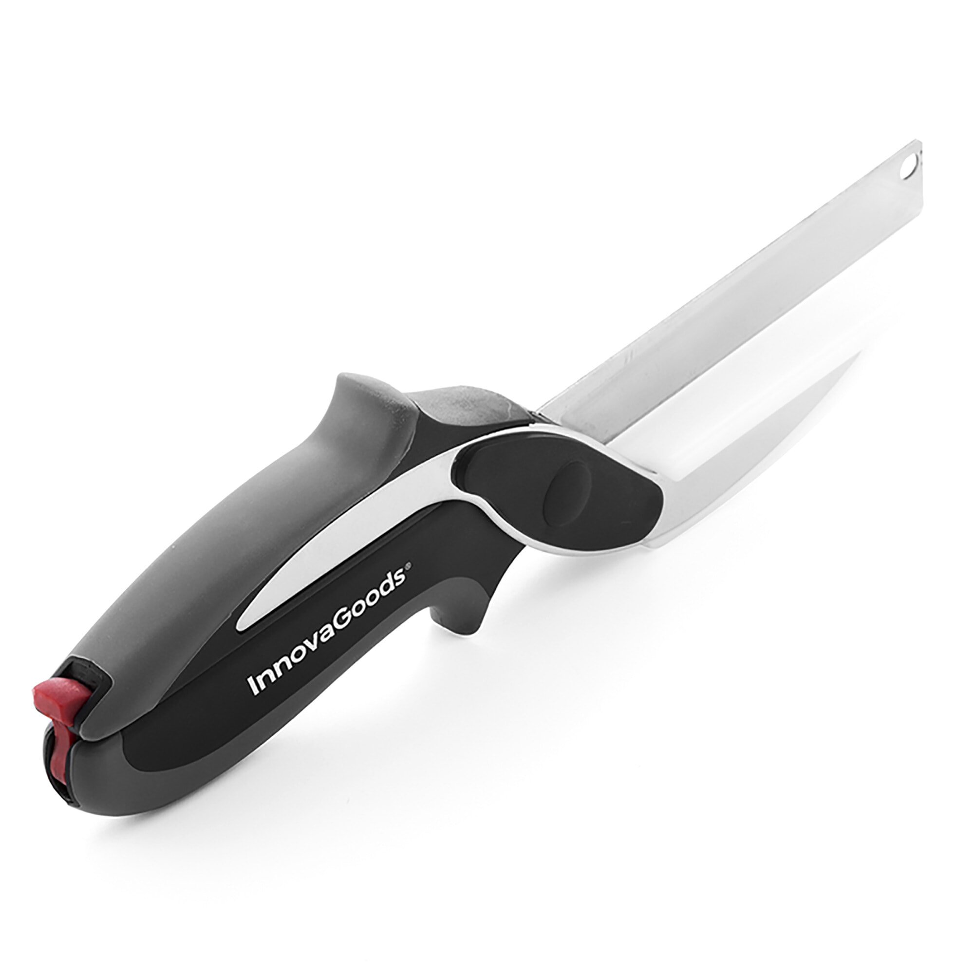 Coltello-forbici con mini tagliere integrato - 7,5 x 25 x 3 cm