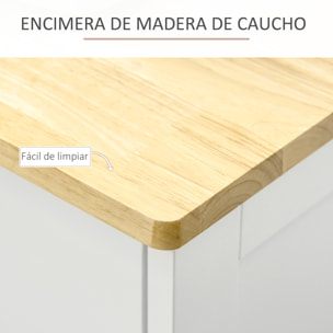 HOMCOM Aparador de Cocina con 3 Cajones 3 Puertas y Estantes Ajustables Mueble Auxiliar de Almacenaje para Comedor Salón Estilo Moderno Antivuelco 101x40x85 cm Blanco