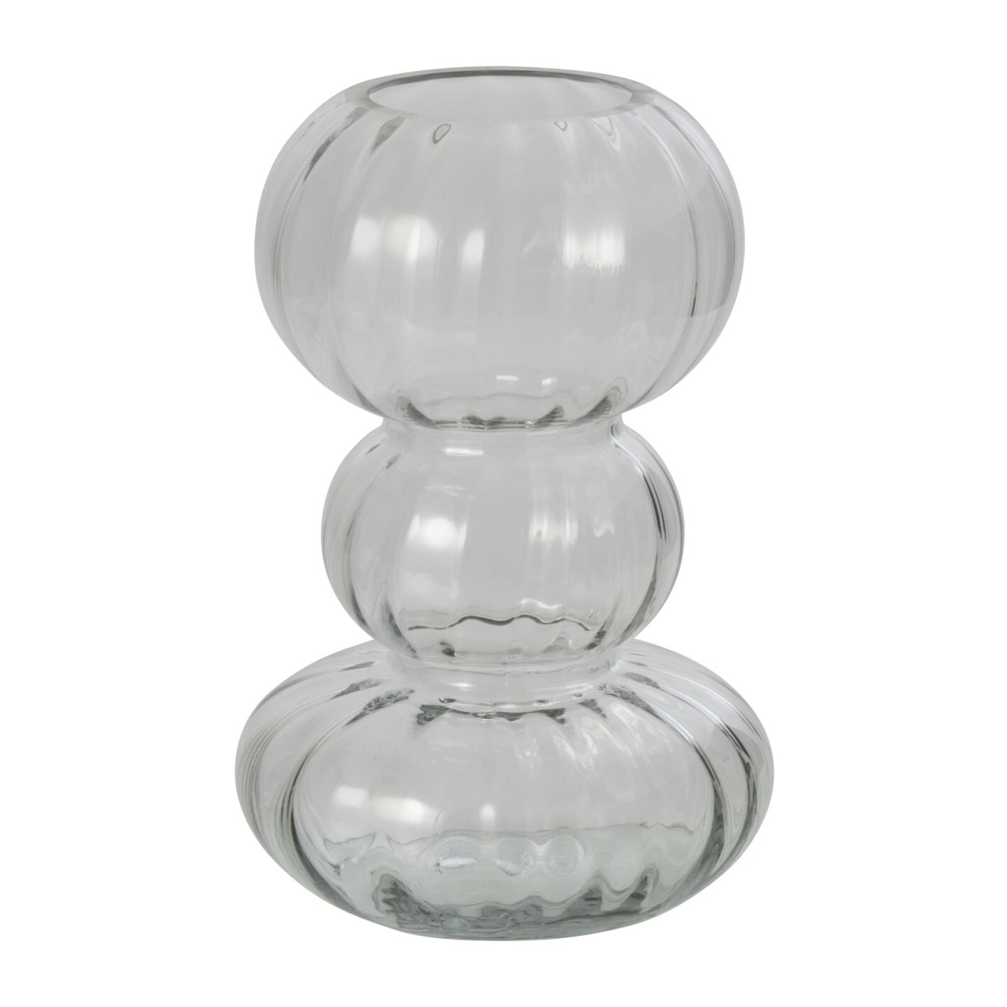 J-Line Vase Bulle Rond Verre Transparent Small