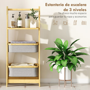 Estantería para Baño Plegable de Bambú, Estante de Baño con 2 Cestos para Ropa Sucia, Estante Abierto, para Dormitorio, Lavadero, Gris