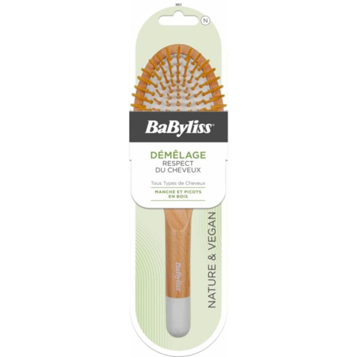 Brosse à cheveux BABYLISS BOIS PNEUMATIQUE PICOTS BOIS