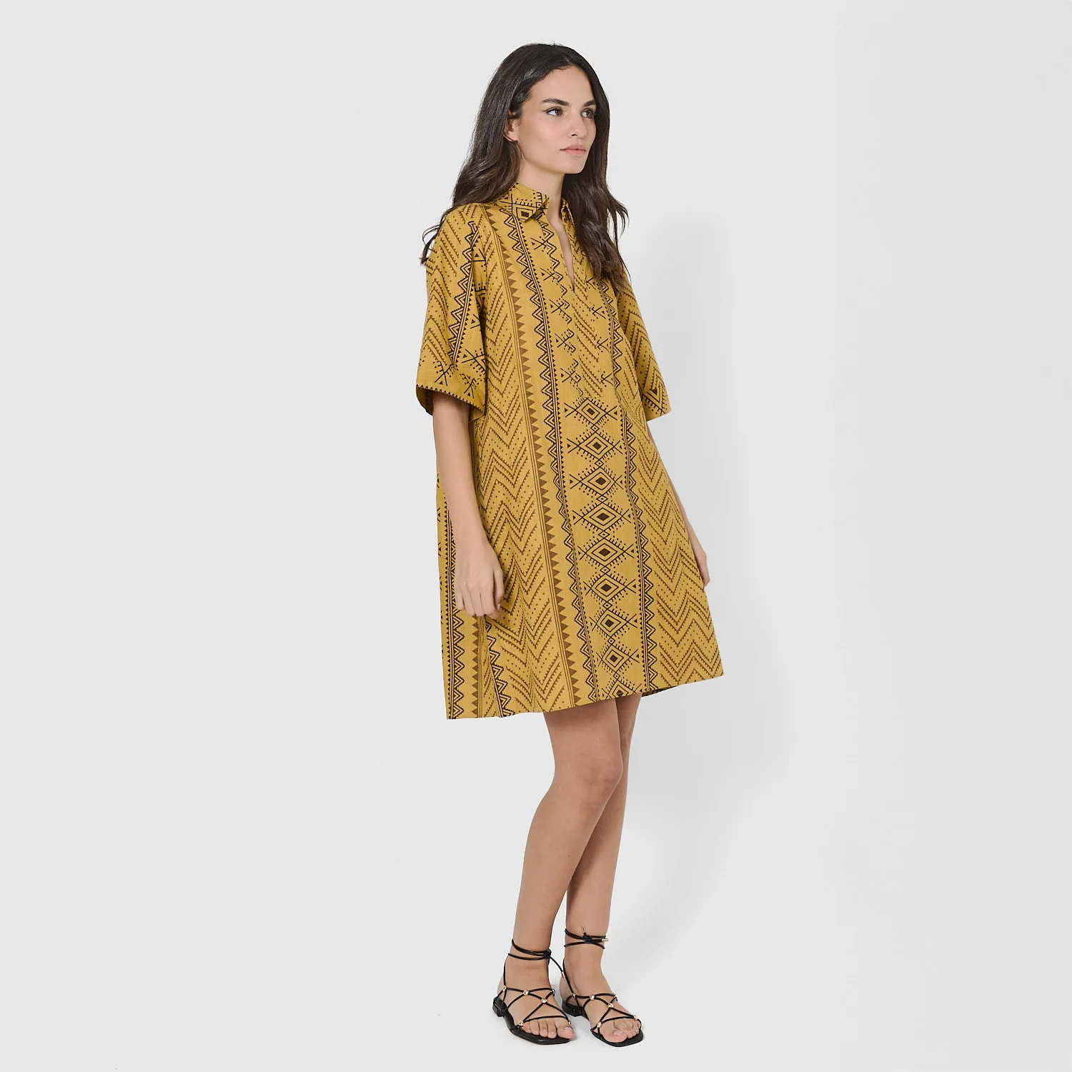 Vestido corto camisero hilo ripley lima