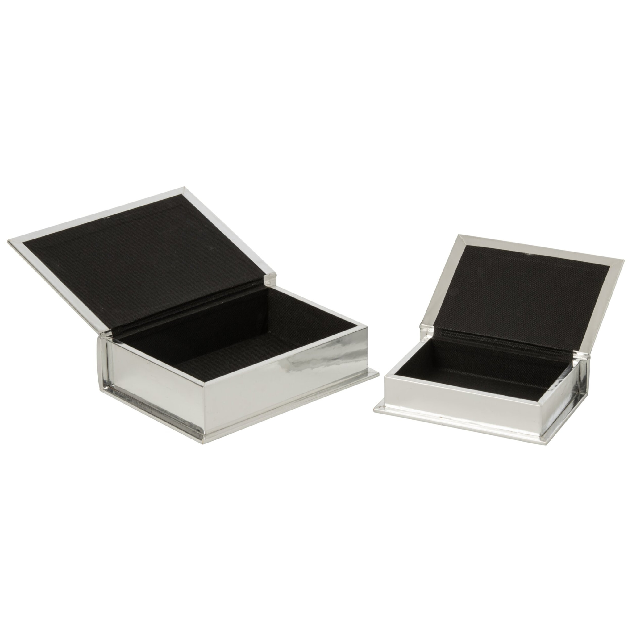 J-Line 2 boîtes brillant - MDF - argenté