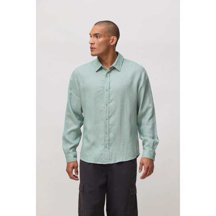 CAMISA DE LINO CORE SAGE