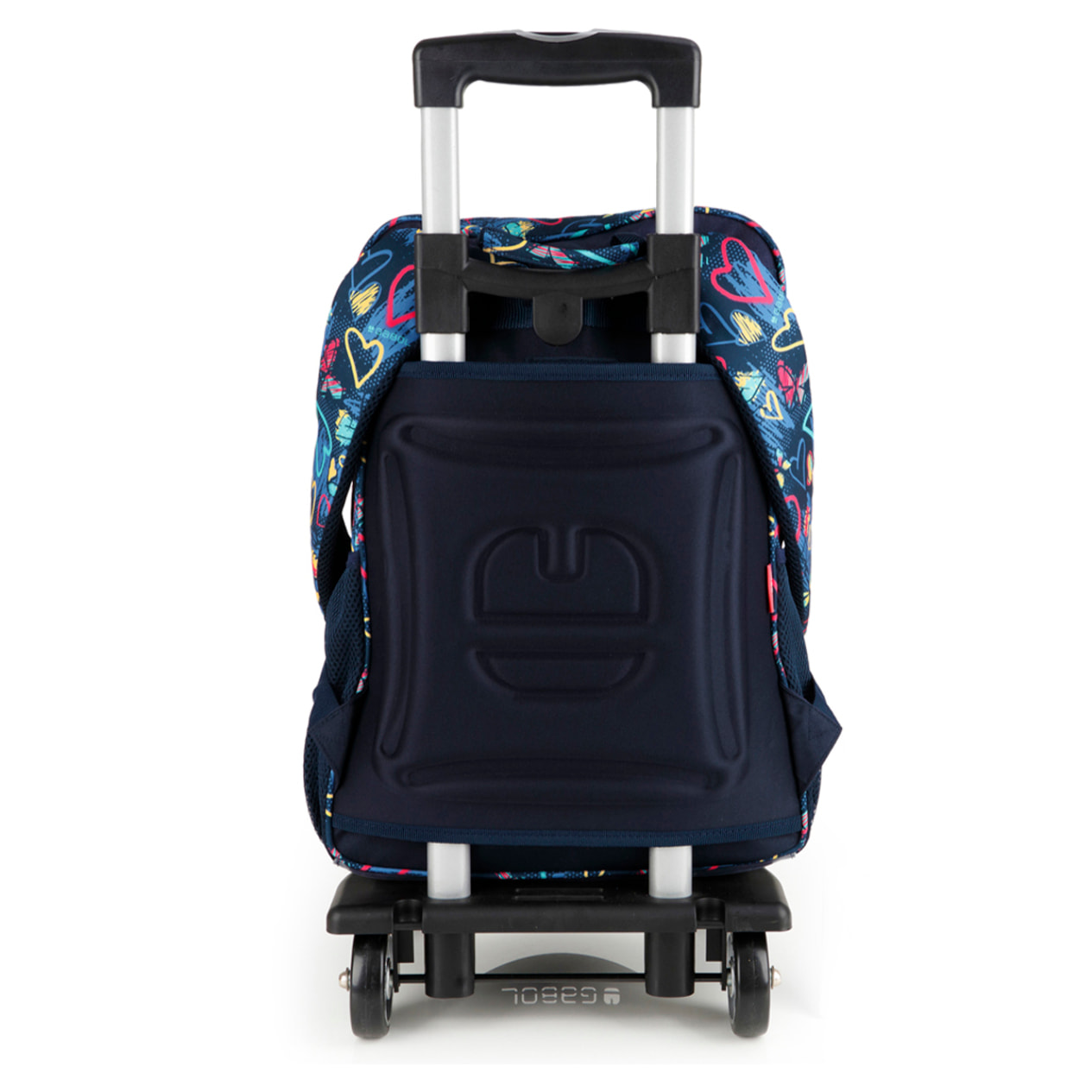 Mochila adaptable a carro Gabol TIZAS con corazones y resistente al agua