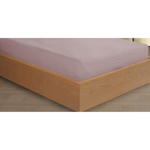 Drap housse Flanelle de coton rose