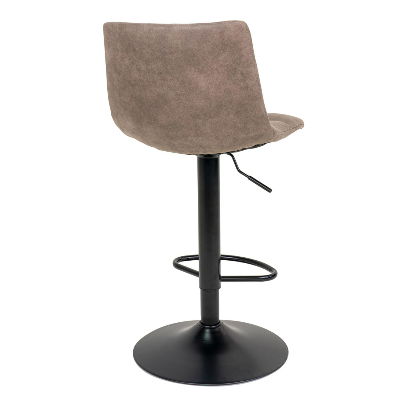Set 2 sgabelli da bar Middelfart in microfibra marrone chiaro con gambe nere