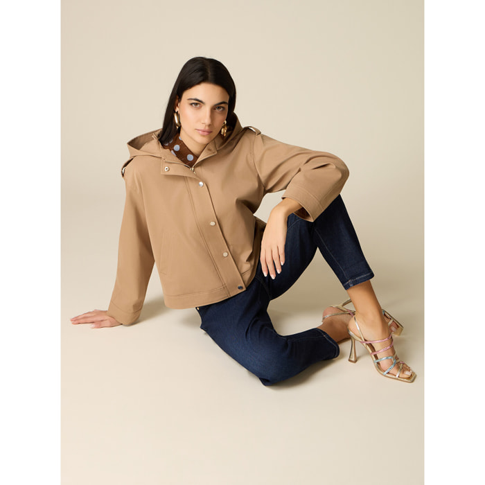 Oltre - Parka corto con cappuccio - Beige