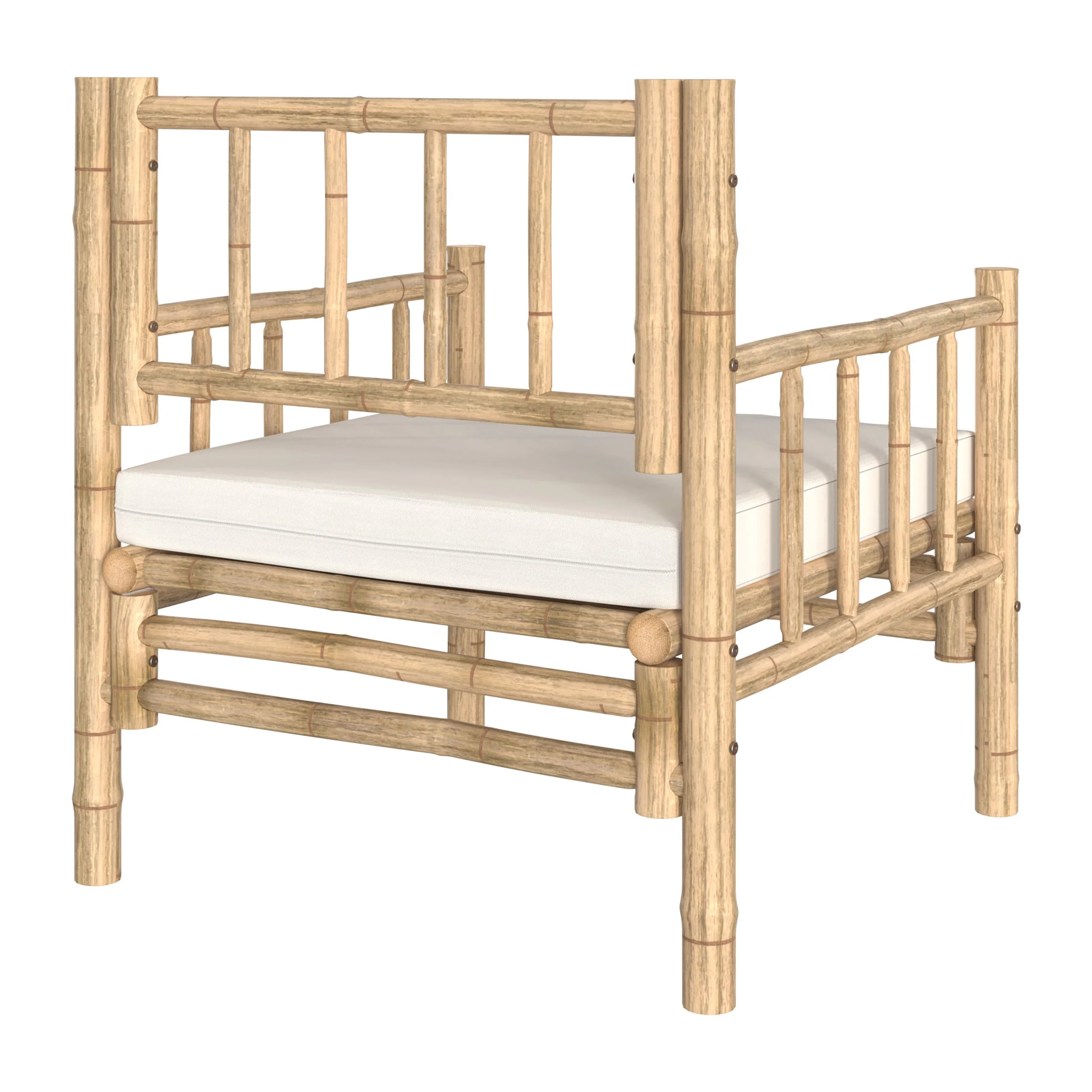 Fauteuil de jardin en bambou naturel - Vadella