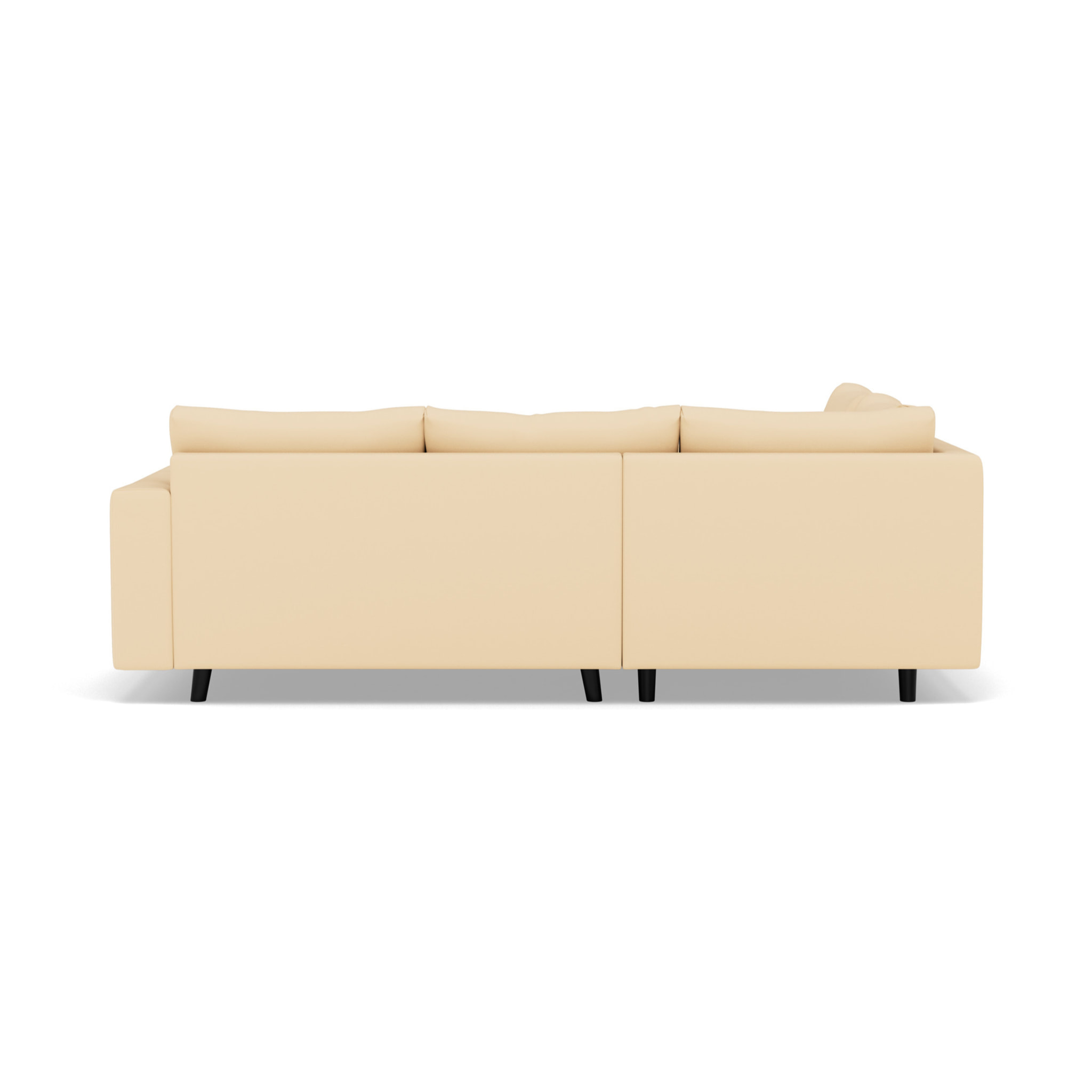 Rune - canapé d'angle gauche 4 places en simili - Beige
