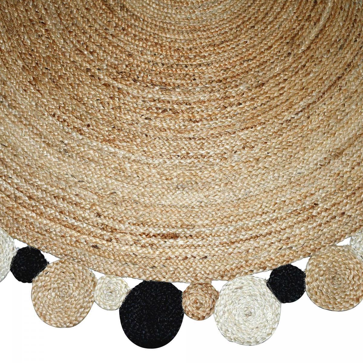 Tapis rond 150x150 rond JT RONDI Beige , tapis jute artisanal