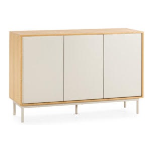 Aparador Cuzco 3 puertas color Roble/Gris