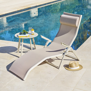 Transat "Decima" lin & argile aluminium et texaline