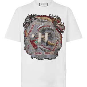 PHILIPP PLEIN Round Neck T-Shirt Dragon