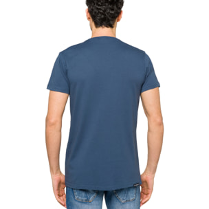 Camiseta WAIGEO 100% algodón azul claro
