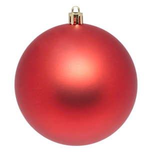 Lot de 4 boules D.10cm polystyrène recyclé rouge