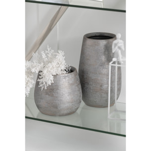 J-Line vase Irrégulier Rugueux - céramique - argent - small - 31 cm de hauteur