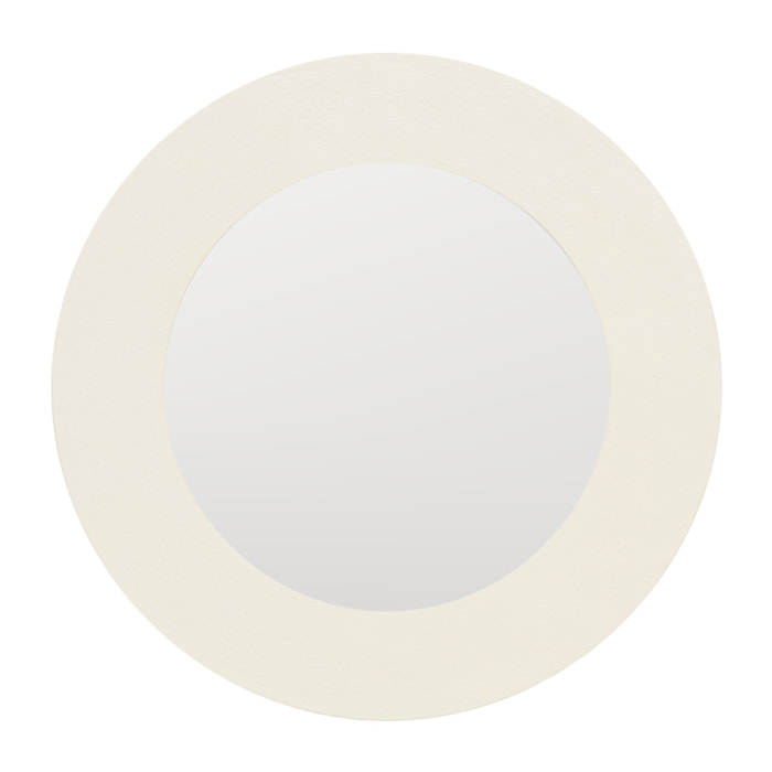 Miroir rond en microciment Ø90cm Hauteur: 90 Longueur: 90 Largeur: 1.8