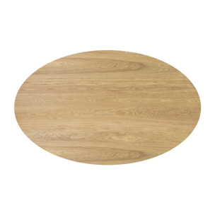 Table ovale Eddy en bois clair 130 cm