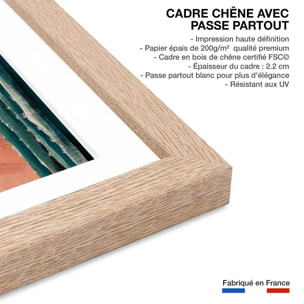 Affiche illustration ambiance la mamounia Affiche + cadre en bois - Chêne
