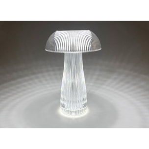 Lampada Led Da Tavolo Controllo Touch Ricaricabile Trasparente Mushroom