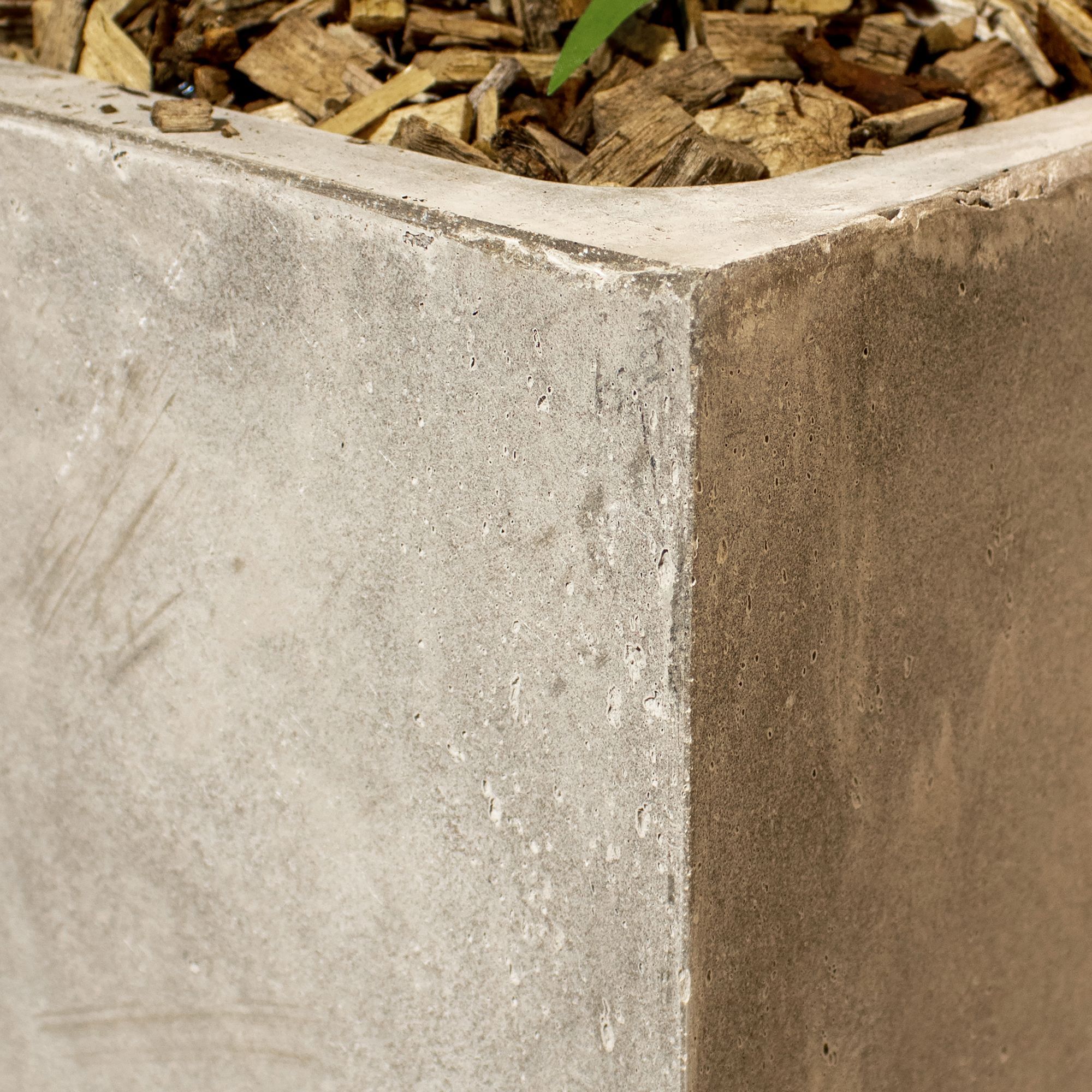 Lot de 2 pots en fibre d'argile h37/47cm FARO