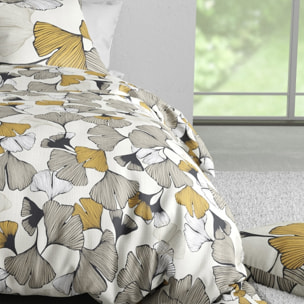 Parure housse de couette imprimé 100% coton - arom