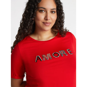 Fiorella Rubino - Camiseta con inscripción "Love" - Rojo