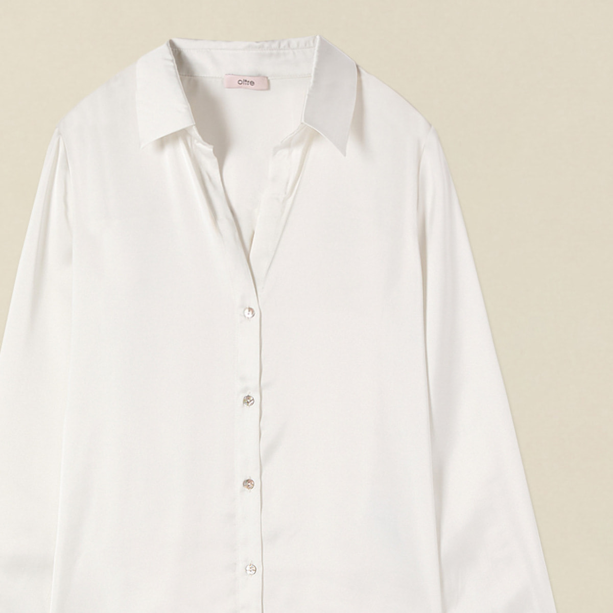 Oltre - Camicia in raso - Bianco