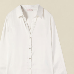 Oltre - Camicia in raso - Bianco