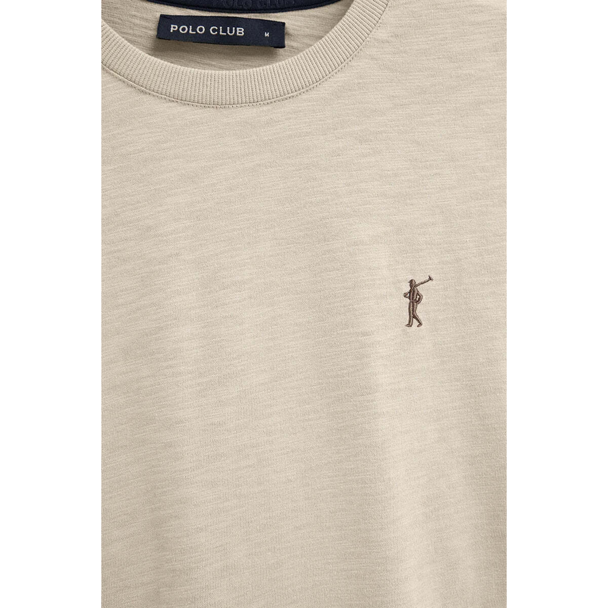 Camiseta beige de manga corta y corte holgado con logo Rigby Go