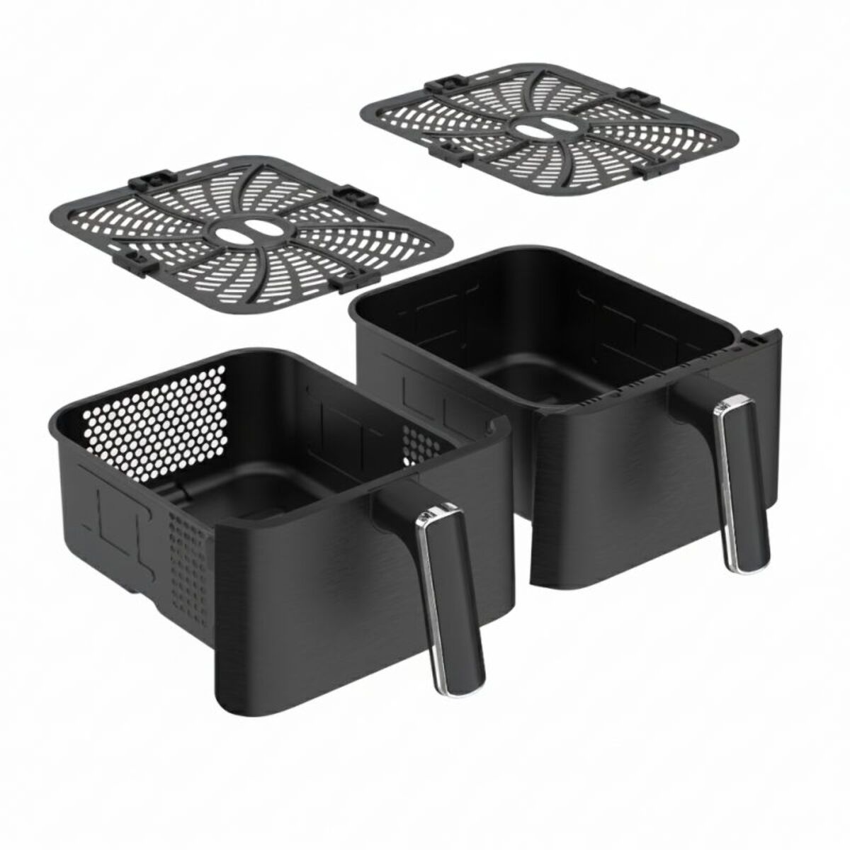 Friteuse à air chaud Air fryer double panier 8L 2600W Noir Fagor FG7503