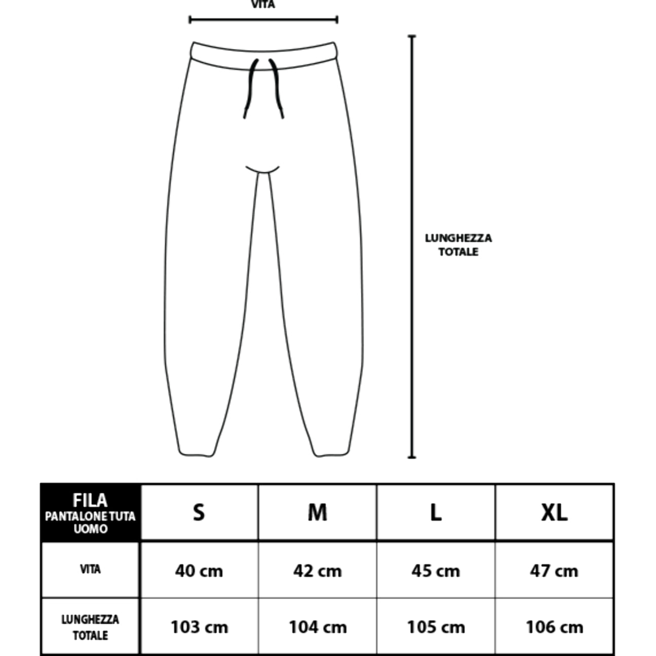 Pantalone Tuta FILA Uomo Cotone Garzato Art.FAM0500 BATTENBERG
