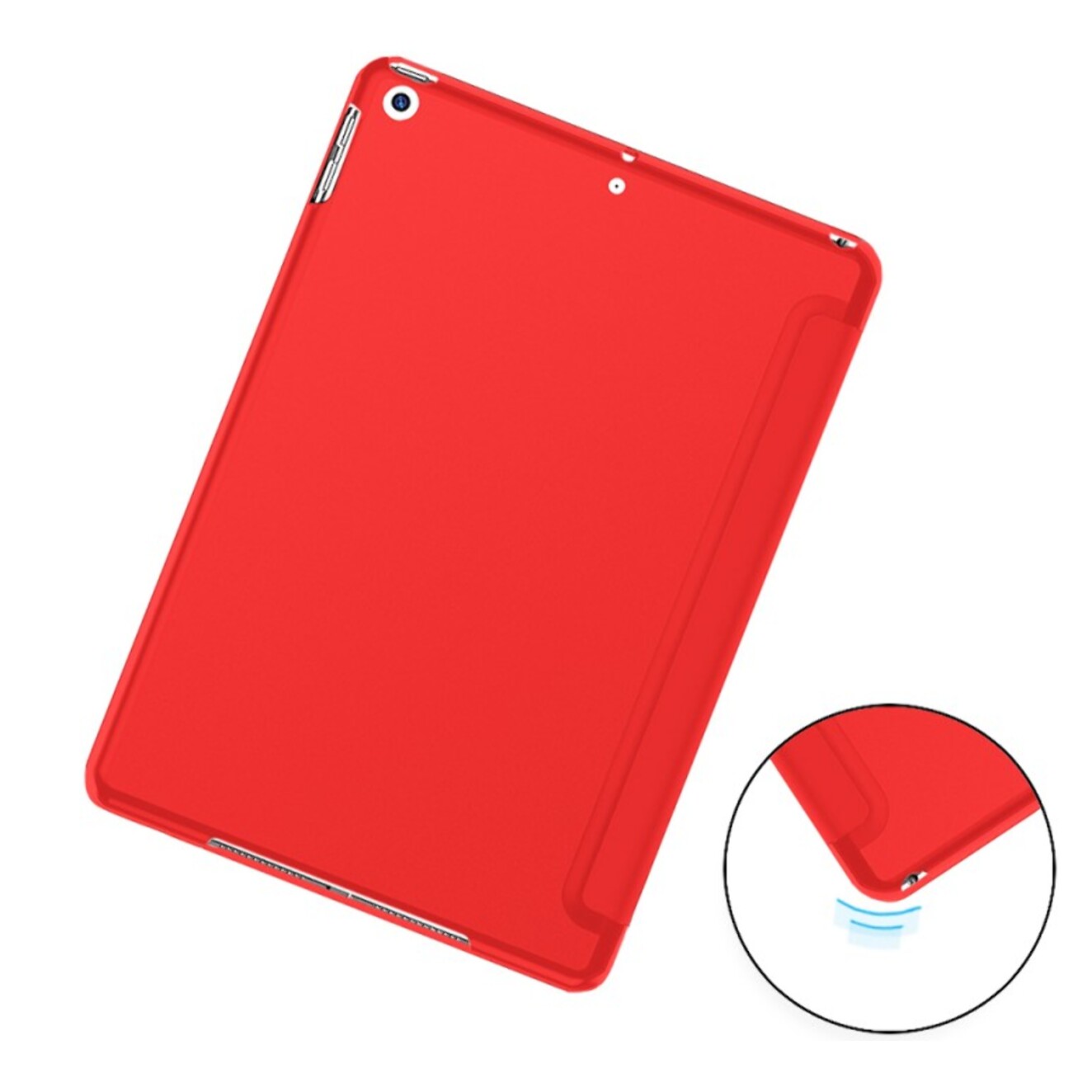 Etui Smart Cover iPad 10.2 Pouces (2019/2020/2021) Rouge à rabat avec support