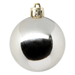 Boule de Noël plastique 60mm x9 nude