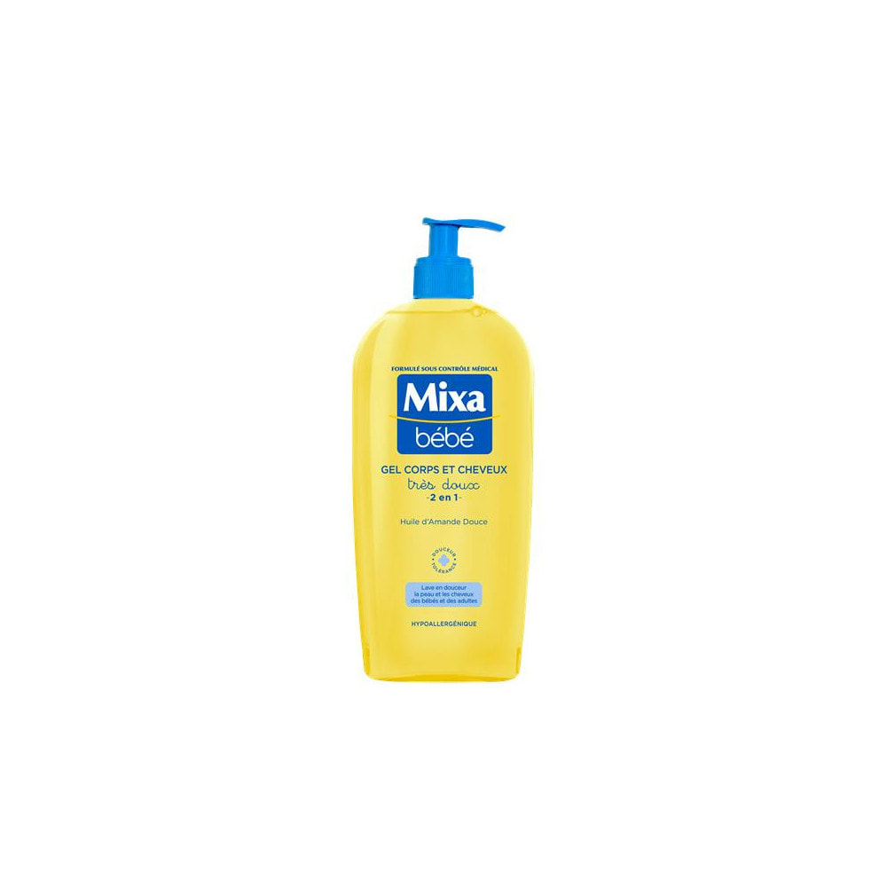 Lot de 6 - Mixa Baby Bath and Shower Gel corps et cheveux Très doux 2 en 1 400ml