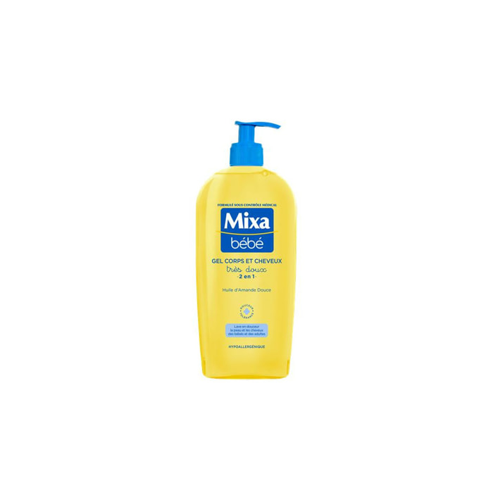 Lot de 6 - Mixa Baby Bath and Shower Gel corps et cheveux Très doux 2 en 1 400ml