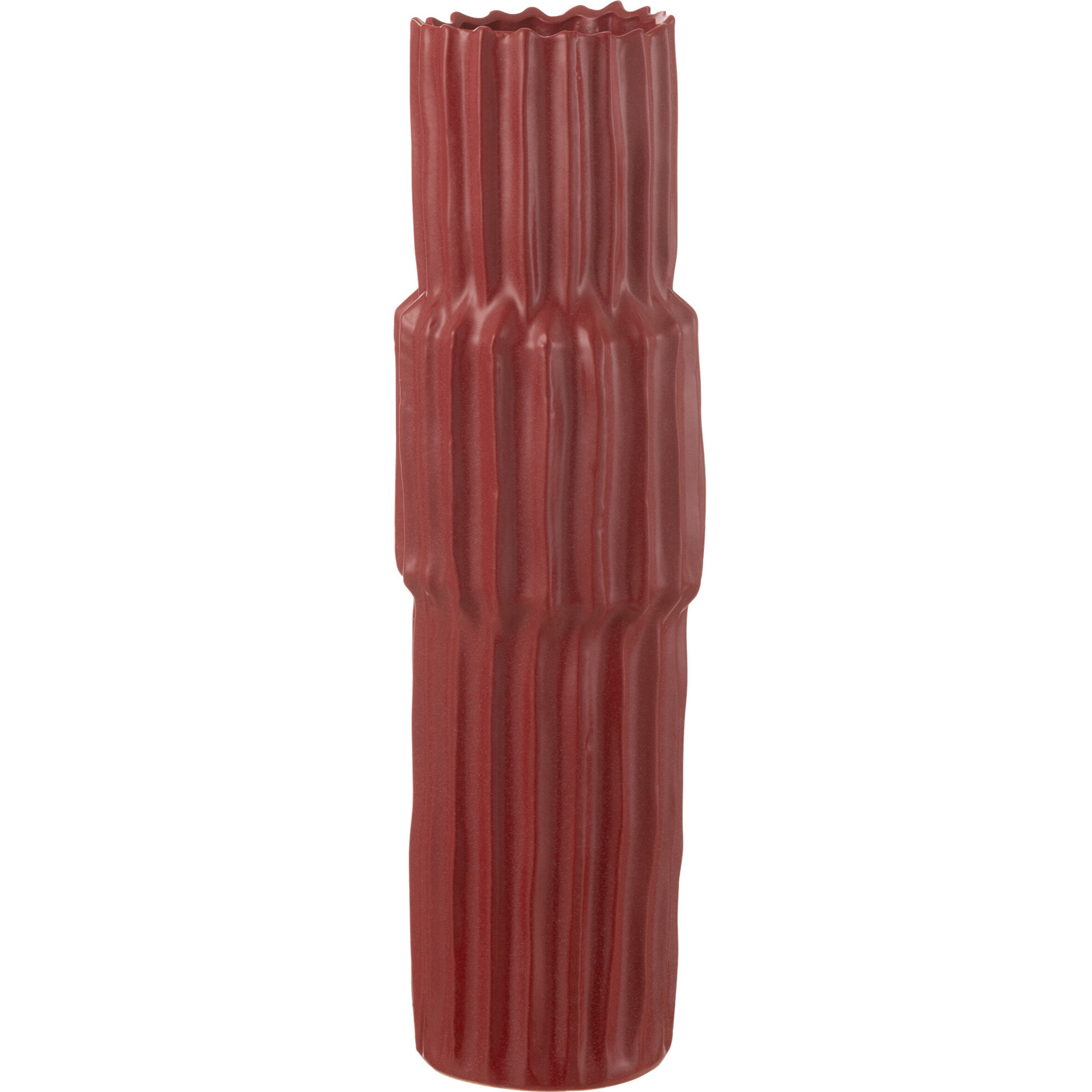 J-Line vase Ondule - porcelaine - rouge - small