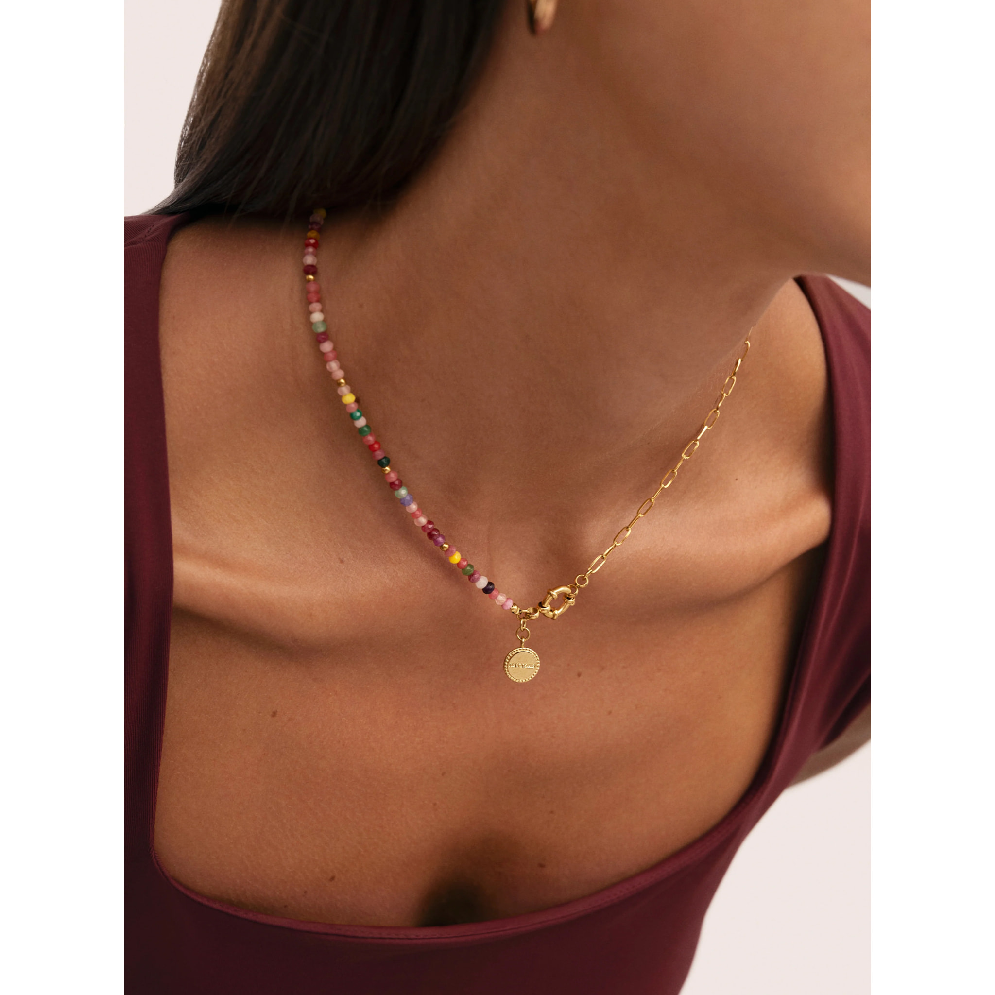 Collar Chic Amalia Acero Baño Oro