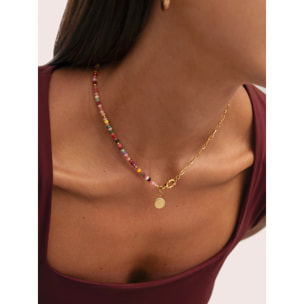 Collar Chic Amalia Acero Baño Oro