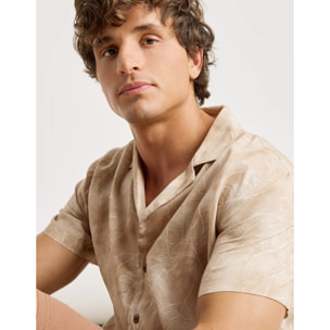 Camisa Manga Corta Marrón - Fog