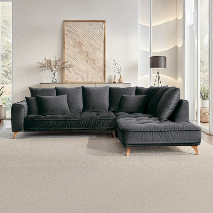 Canapé Tissu Angle Droit Altamo - 4 Places