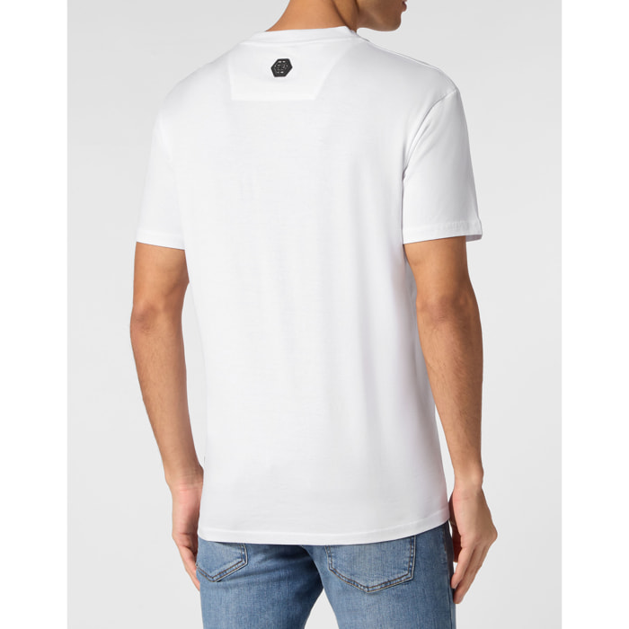 PHILIPP PLEIN Camiseta de cuello redondo y manga corta HEXAGON