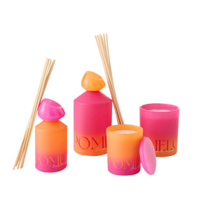 J-Line Bâtonnets parfumés Oasis Solvant - Summer In The Air -verre - orange/rose - large