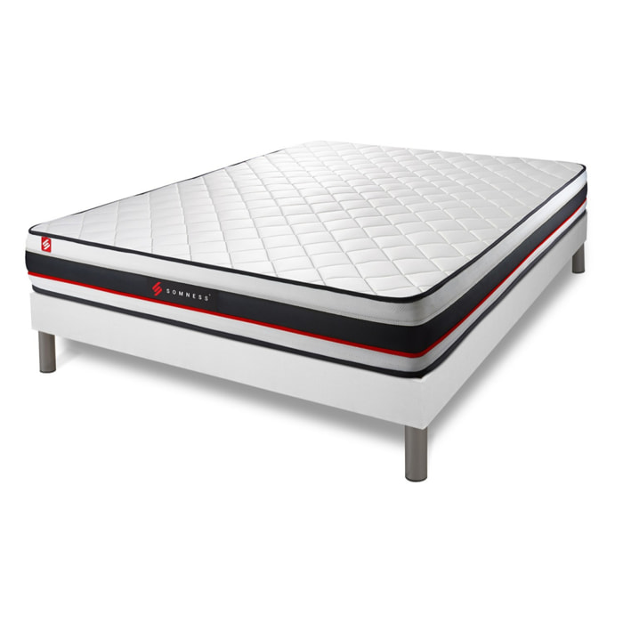 Ensemble matelas FORM + sommier kit blanc