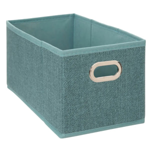 Panier tissu 15x31cm "Mix N' Modul" bleu pétrole chiné